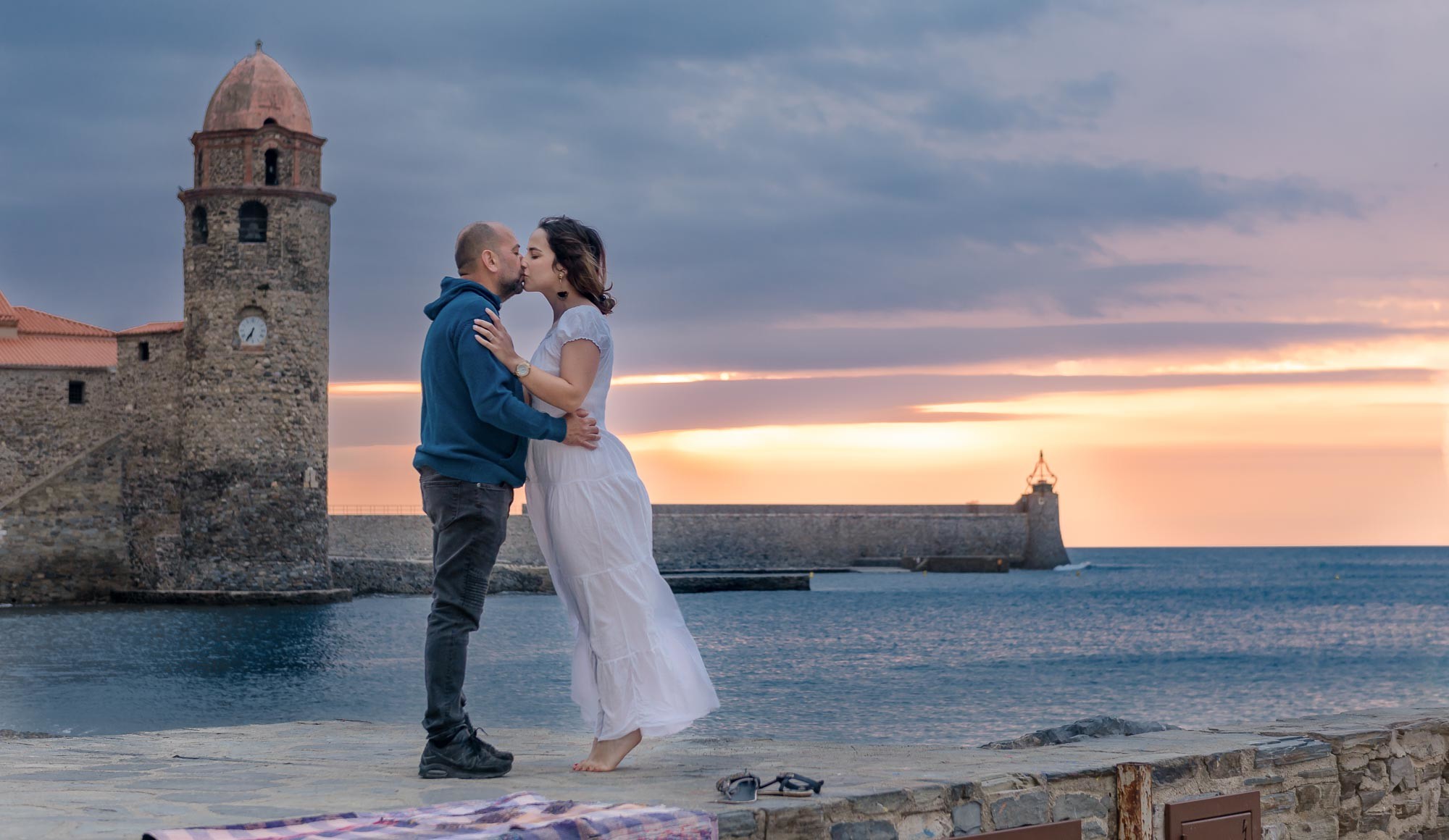 Nascer do sol em Collioure